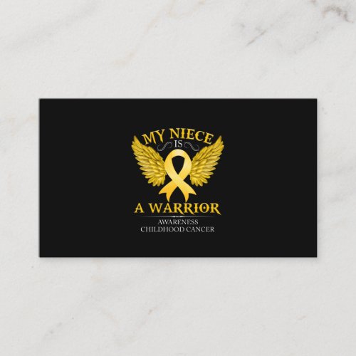 My Niece is A Warrior Childhood Cancer Awareness Business Card