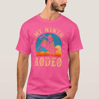 My Ninth Rodeo 9 Year Old Cowboy 9Th Birthday Bull T-Shirt