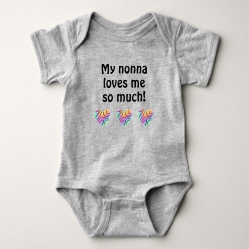 My Nonna Loves Me Baby Bodysuit