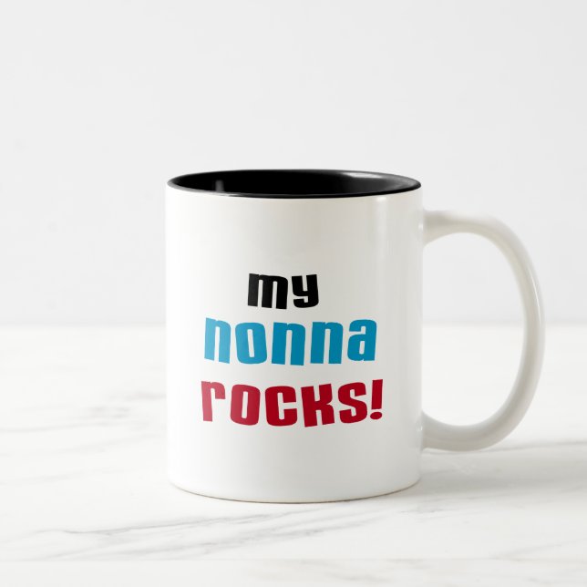 My Nonna Rocks T-shirts and Gifts Two-Tone Coffee Mug (Right)