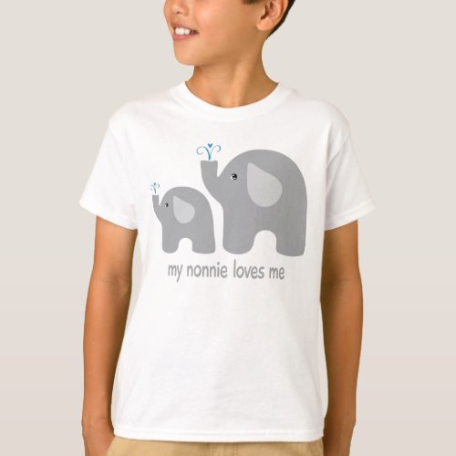 My Nonnie Loves Me _ Elephant Shirt for Kids