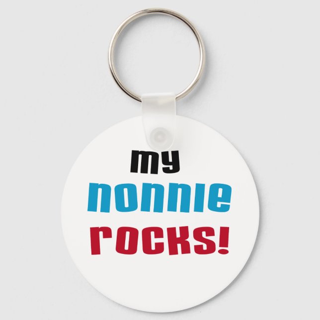My Nonnie Rocks t-shirts and Gifts Keychain (Front)