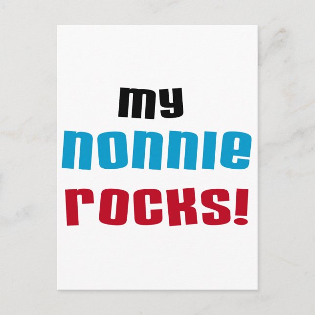My Nonnie Rocks t-shirts and Gifts Postcard (Front)