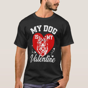 My Norwegian Elkhound Is My Valentine Dog Valentin T-Shirt