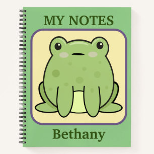 My Notes Frog Personalized Notebook