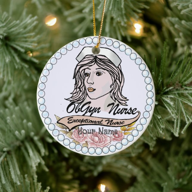 My OB GYN Nurse Ceramic Ornament (Tree)