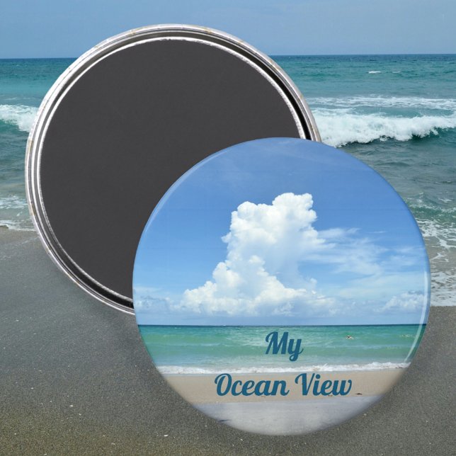 My Ocean View Beach Customizable Magnet (Creator Uploaded)