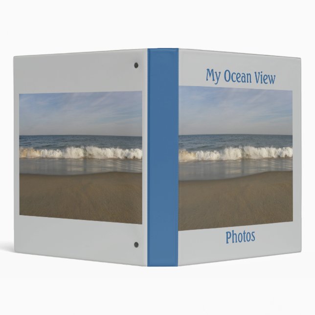 My Ocean View Photo Album 3 Ring Binder (Background)