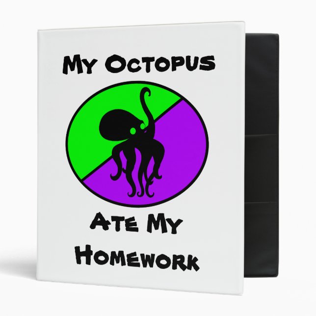 My Octopus Ate My Homework Binder (Front/Inside)