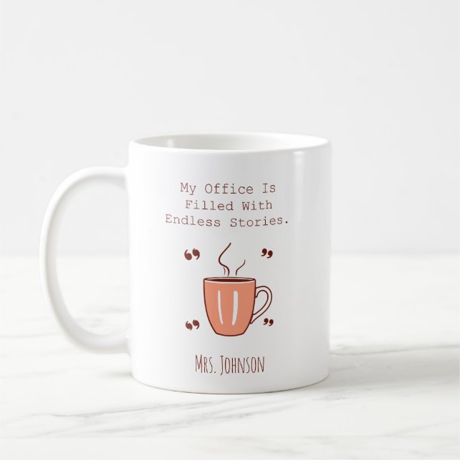 My Office Is Filled With Endless Stories Reader Coffee Mug (Left)