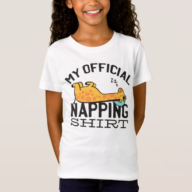 My official napping shirt - Lazy sleeping Giraffe (Front)