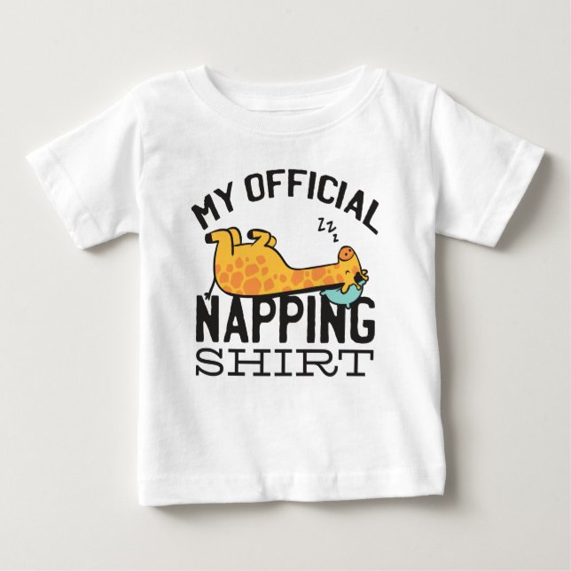 My official napping shirt - Lazy sleeping Giraffe (Front)