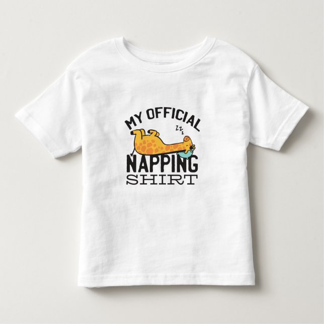 My official napping shirt - Lazy sleeping Giraffe (Front)