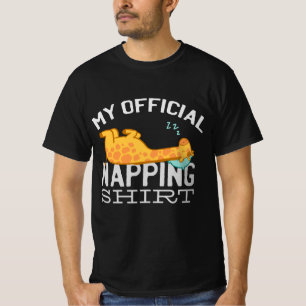 My official napping shirt - Lazy sleeping Giraffe