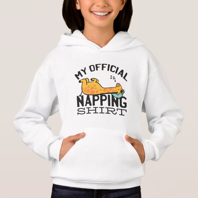 My official napping shirt - Lazy sleeping Giraffe (Front)
