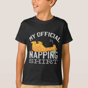 My official napping shirt - Lazy sleeping Giraffe