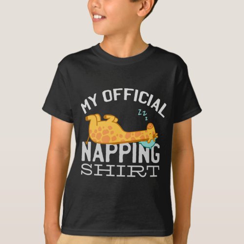 My official napping shirt _ Lazy sleeping Giraffe