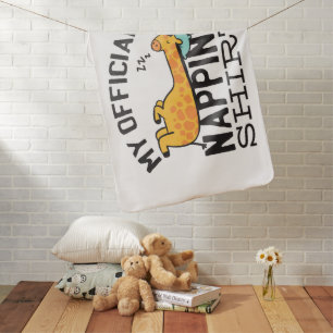 My official napping shirt - Lazy sleeping Giraffe Baby Blanket