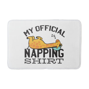 My official napping shirt - Lazy sleeping Giraffe Bath Mat