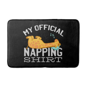 My official napping shirt - Lazy sleeping Giraffe Bath Mat