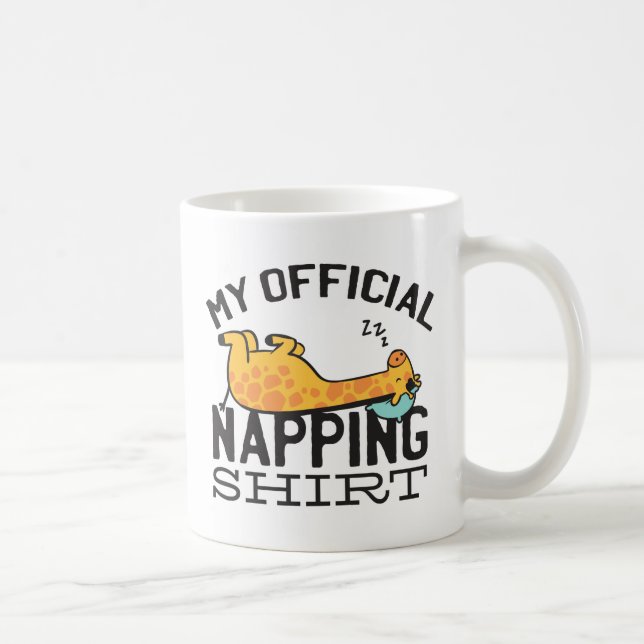 My official napping shirt - Lazy sleeping Giraffe Coffee Mug (Right)