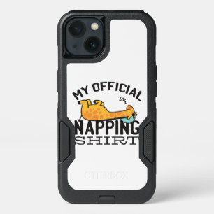 My official napping shirt - Lazy sleeping Giraffe iPhone 13 Case