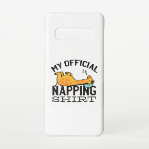 My official napping shirt - Lazy sleeping Giraffe Samsung Galaxy S10 Case