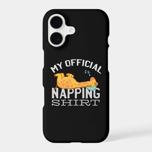 My official napping shirt - Lazy sleeping Giraffe Samsung Galaxy Case (Back)