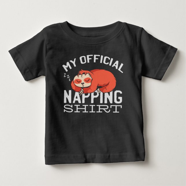 My official napping shirt - Lazy sleeping Sloth (Front)