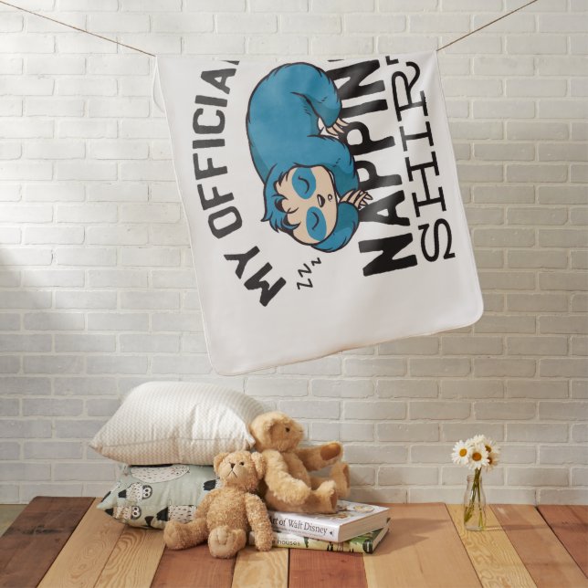 My official napping shirt - Lazy sleeping Sloth Baby Blanket (In Situ)