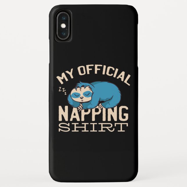 My official napping shirt, Lazy sleeping Sloth Case-Mate iPhone Case (Back)