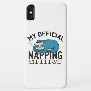 My official napping shirt - Lazy sleeping Sloth iPhone XS Max Case