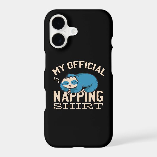 My official napping shirt, Lazy sleeping Sloth Samsung Galaxy Case (Back)