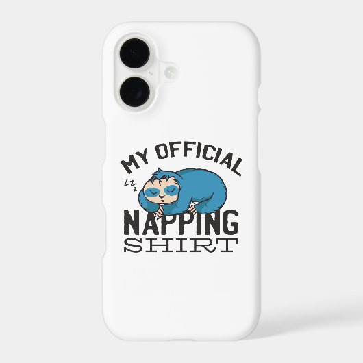 My official napping shirt - Lazy sleeping Sloth Samsung Galaxy Case (Back)