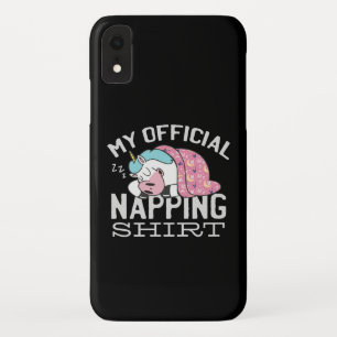 My official napping shirt - Lazy sleeping Unicorn iPhone XR Case