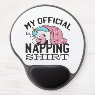 My official napping shirt - Lazy sleeping Unicorn Gel Mouse Pad