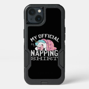 My official napping shirt - Lazy sleeping Unicorn iPhone 13 Case