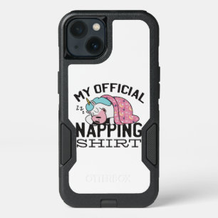My official napping shirt - Lazy sleeping Unicorn iPhone 13 Case