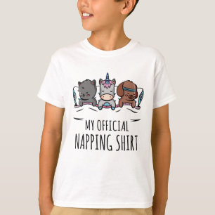 My official napping shirt sleeping Unicorn Dog Cat