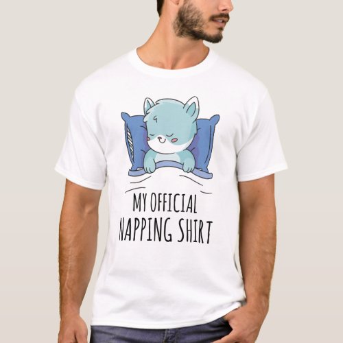 My official napping shirt with sleeping Cat