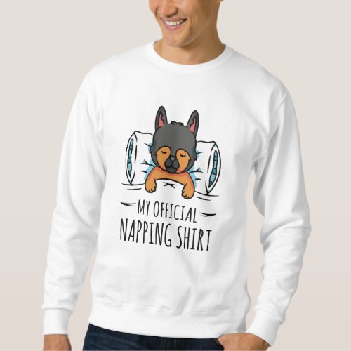 My official napping shirt with sleeping Dog
