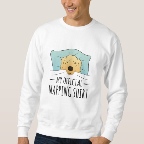 My official napping shirt with sleeping Dog