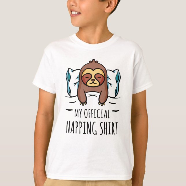 My official napping shirt with sleeping Sloth (Front)