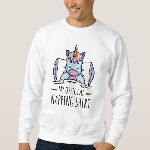My official napping shirt with sleeping Unicorn