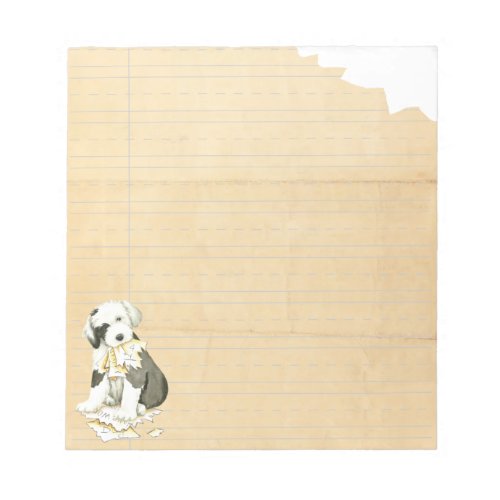 My Old English Sheepdog Ate My Homework Notepad