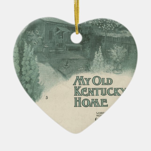 My Old Kentucky Home Ceramic Ornament (Front)
