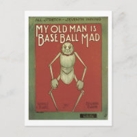 My Old Man Is Baseball Mad Vintage Songbook Cover