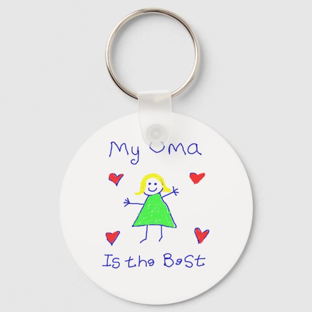 My Oma is the Best Keychain (Front)
