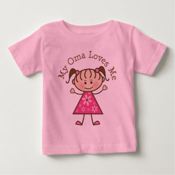 My Oma Loves Me Stick Figure Baby T-shirt by MainstreetShirt at Zazzle