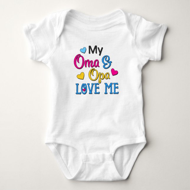 My oma & opa love me baby bodysuit (Front)